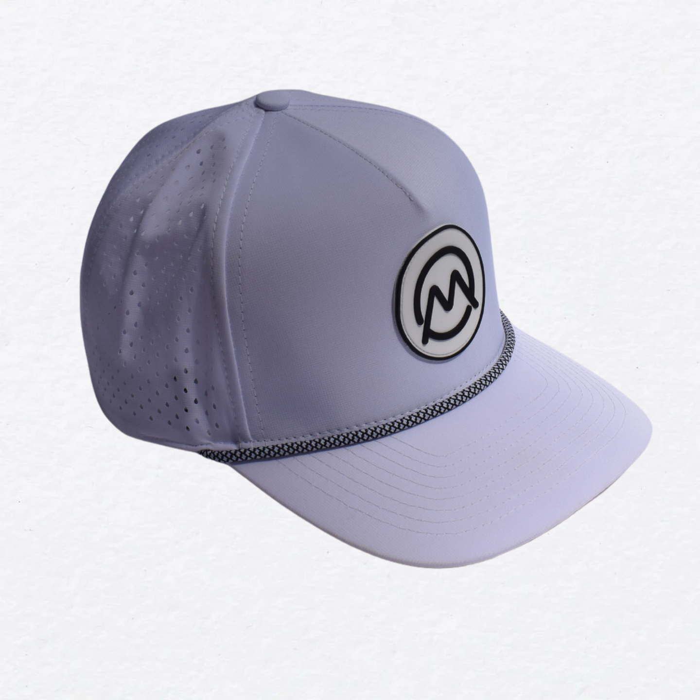 Ornum Badge Snapback Cap - White