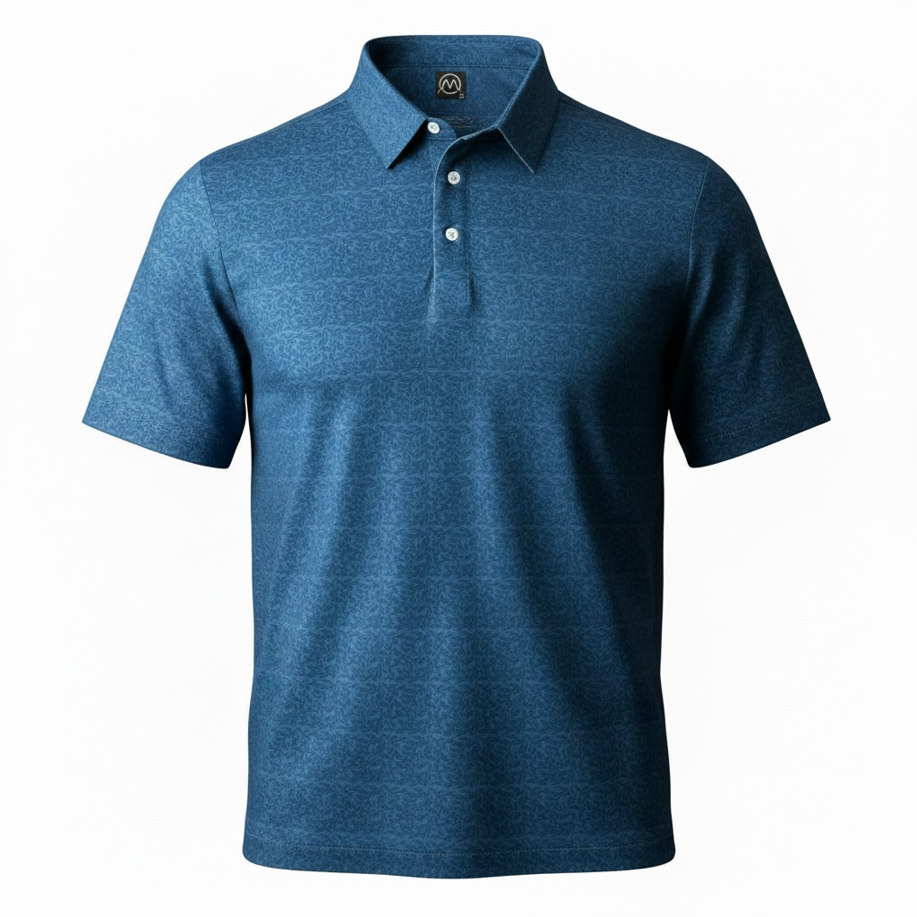 TourWeave Golf Polo - Navy Leaf