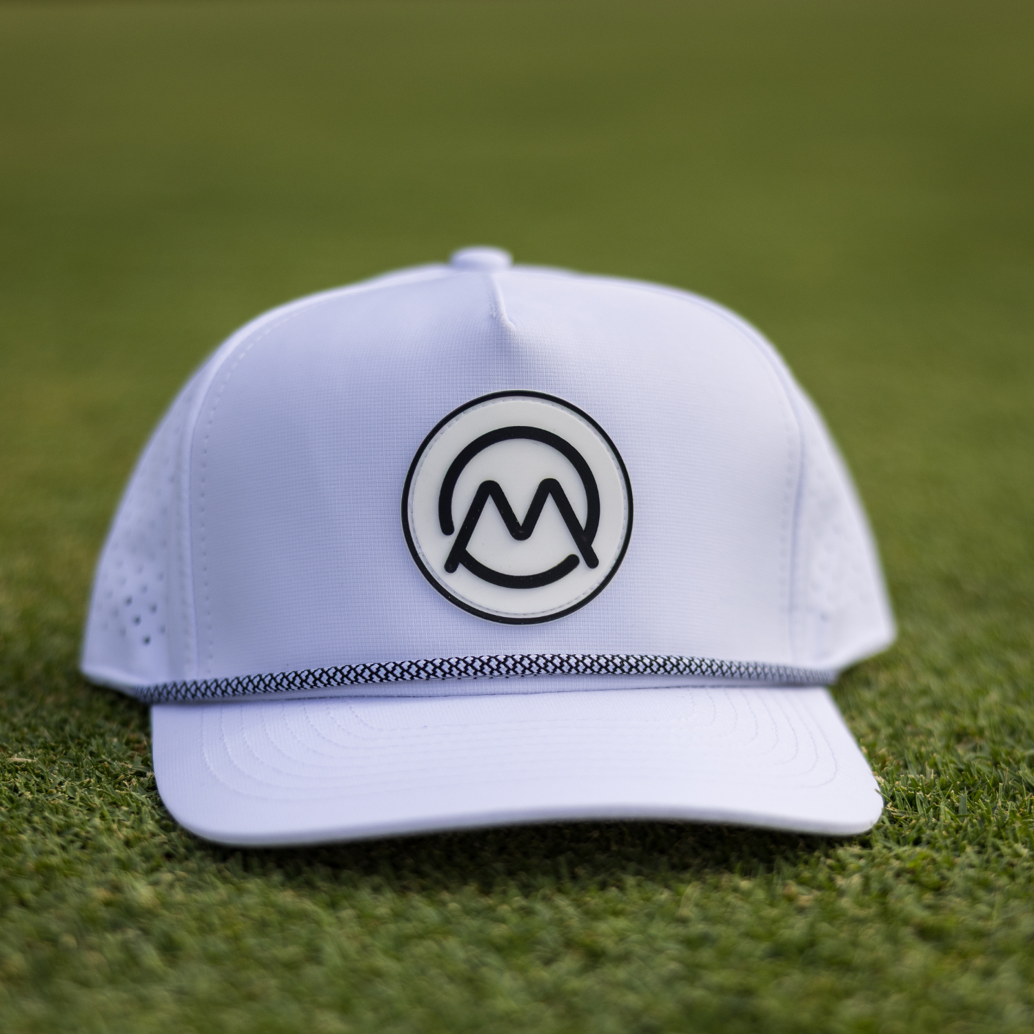 Ornum Badge Snapback Cap - White