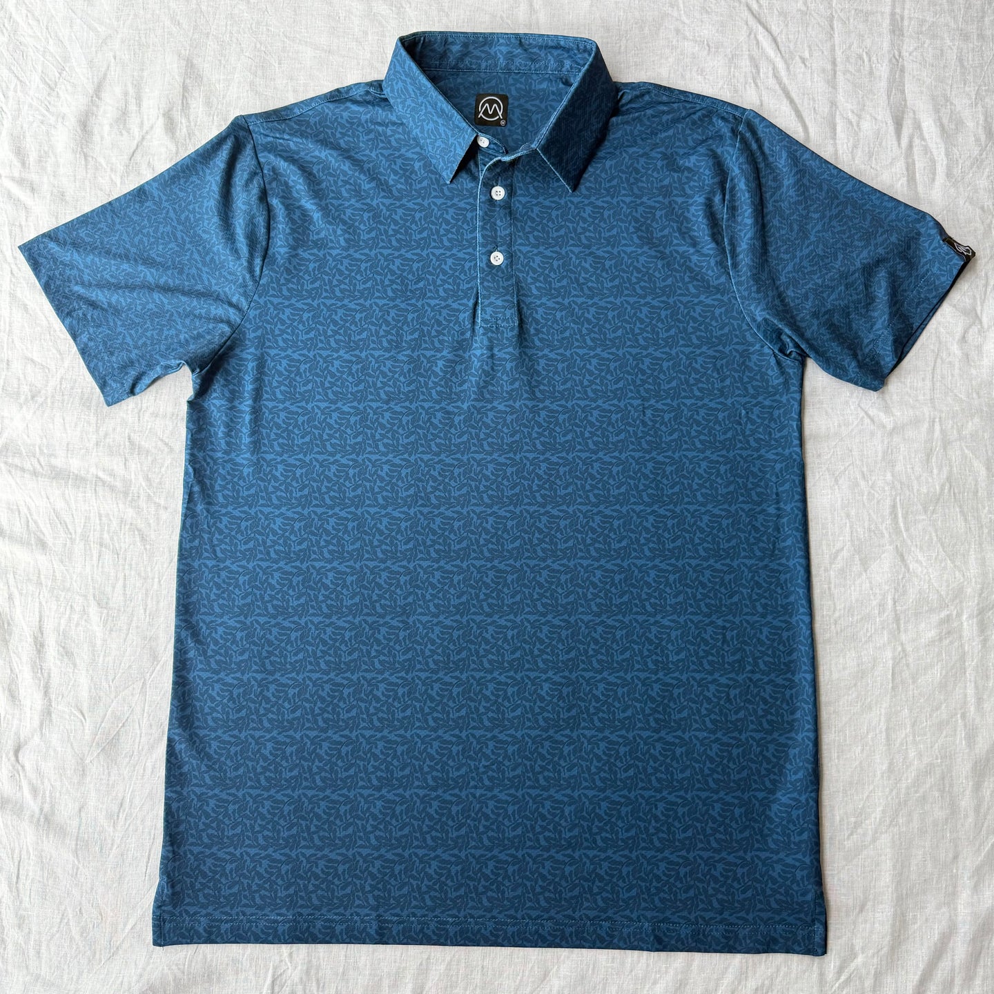 TourWeave Golf Polo - Navy Leaf