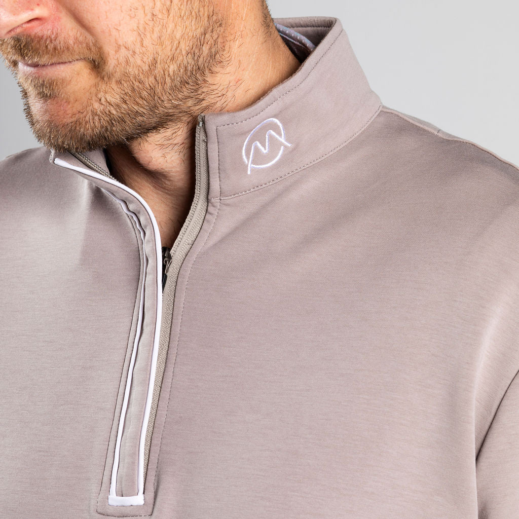 FlexDrive Quarter Zip Pullover - Mushroom