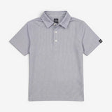 OrnumElite Kids Golf Polo - Black on White