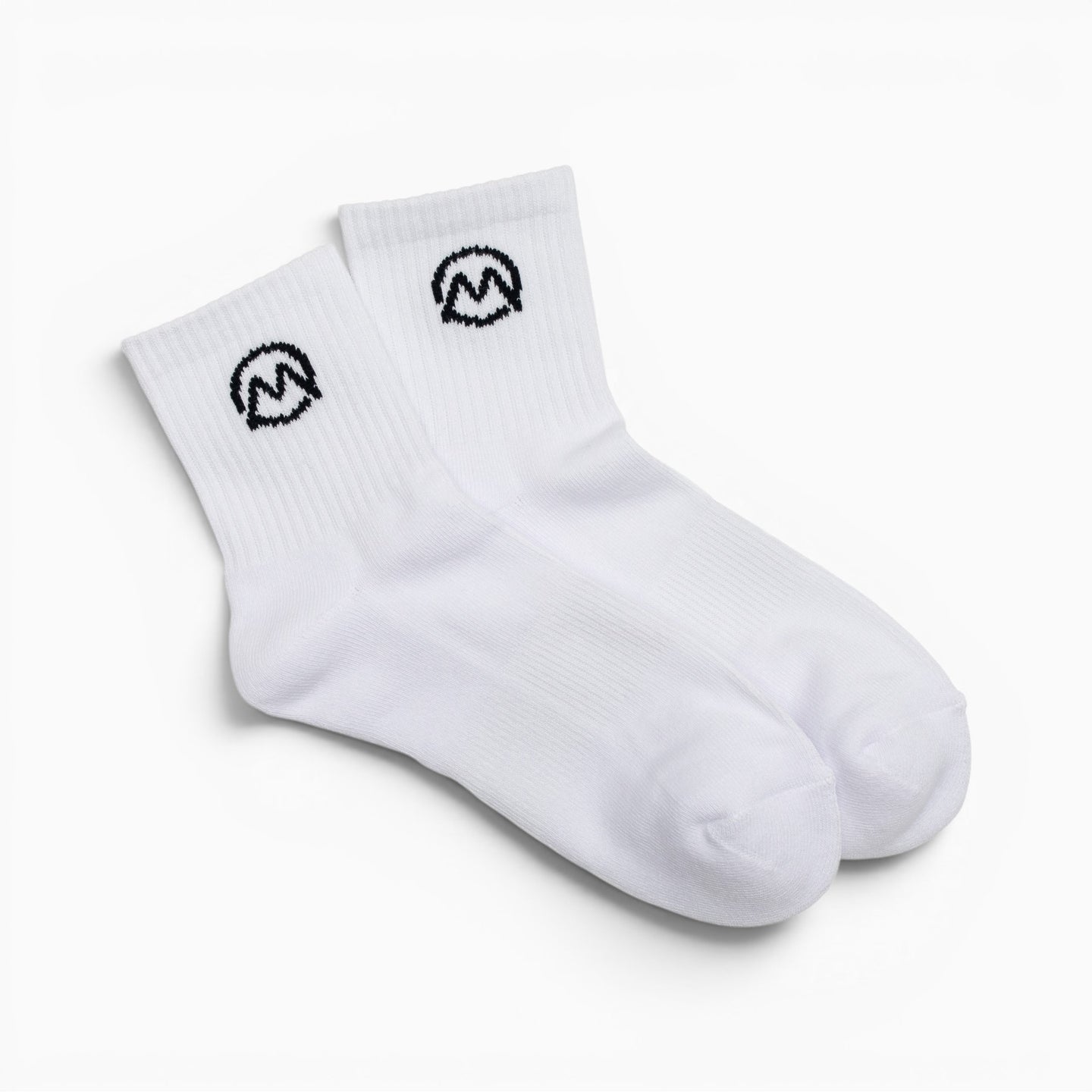 Ornum Performance Knitted 1/4 Crew Socks - White