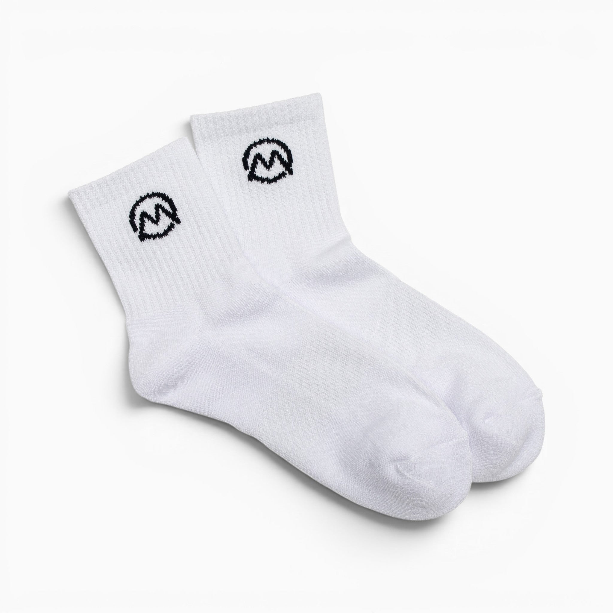 Ornum Performance Knitted 1/4 Crew Socks - White