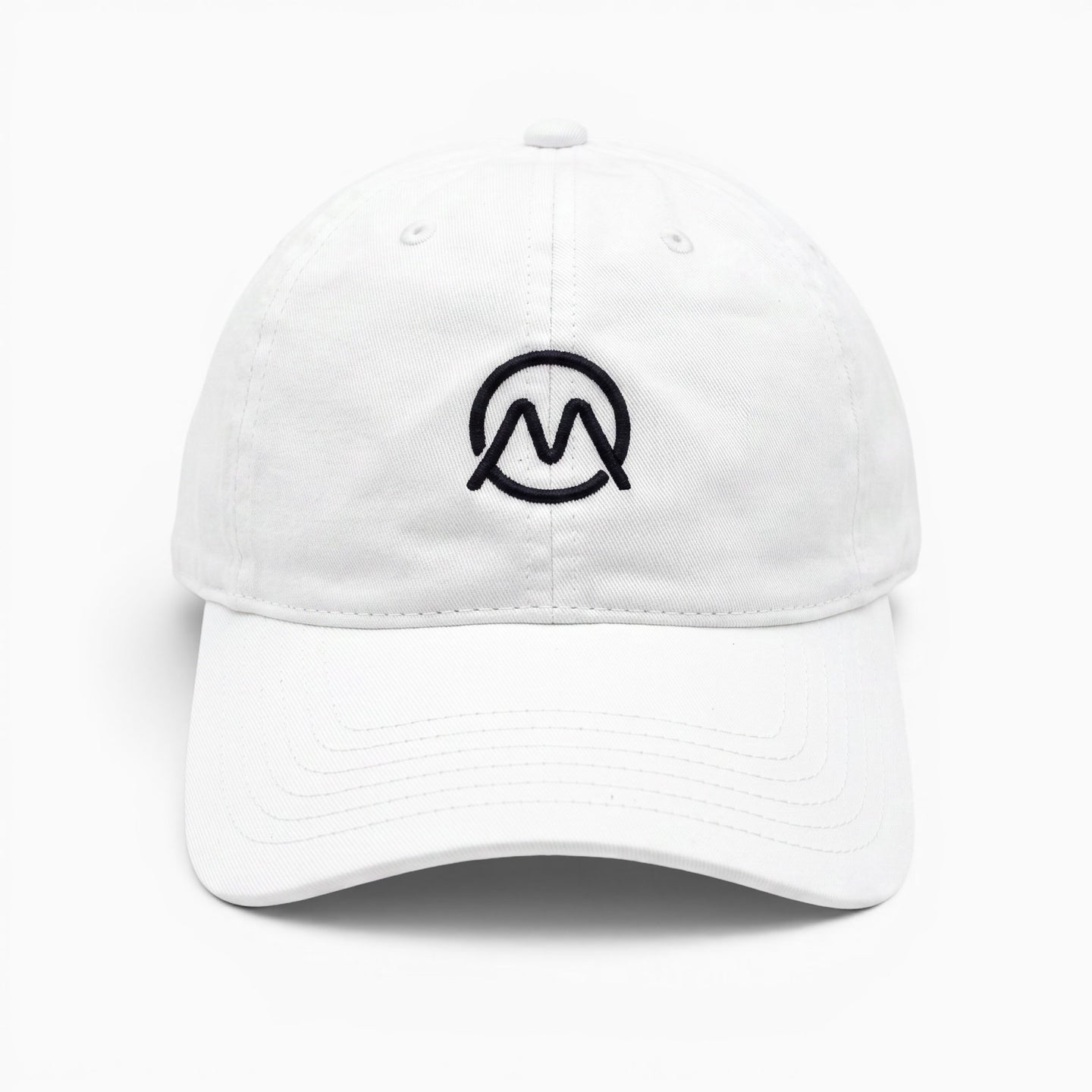 Ornum Badge Dad Cap - Black on White