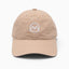 Ornum Badge Dad Cap - White on Beige