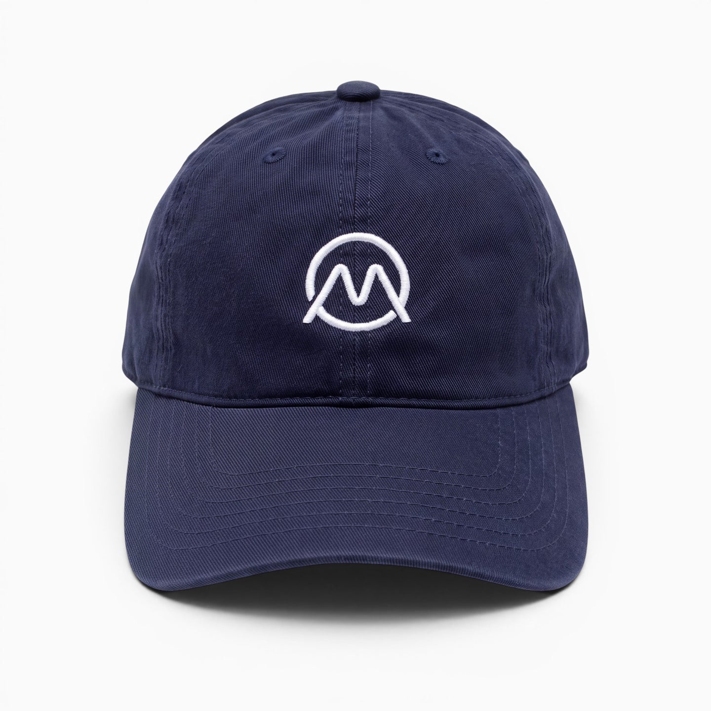 Ornum Badge Dad Cap - White on Navy