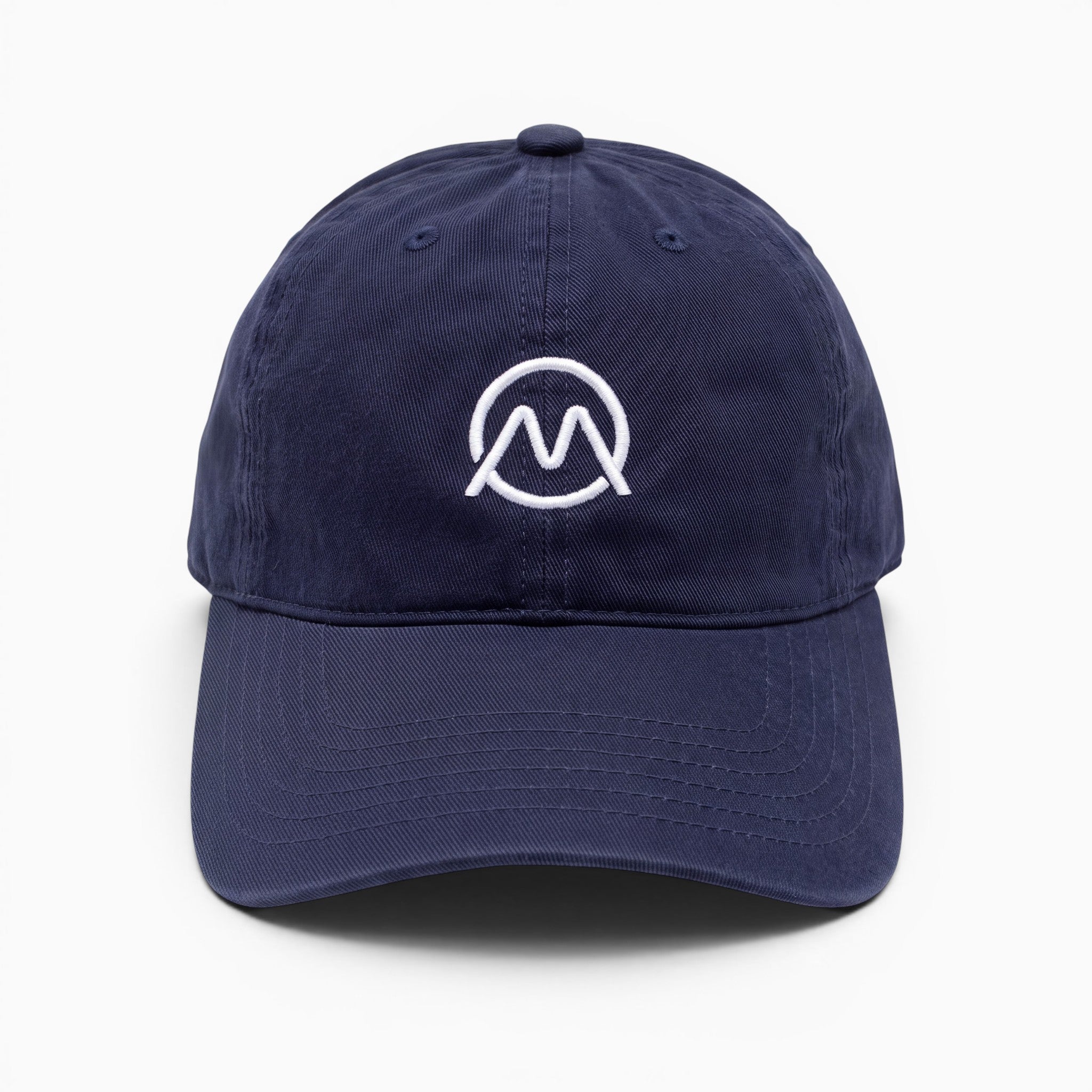 Ornum Badge Dad Cap - White on Navy