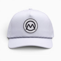Ornum Badge Snapback Cap - White