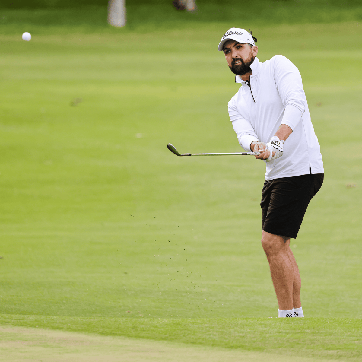 Solstice Long Sleeve Golf Polo - White