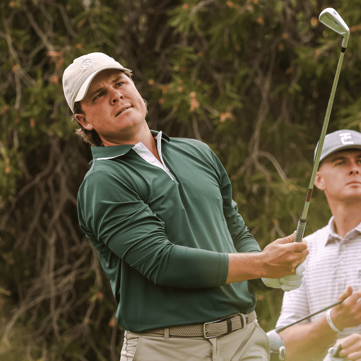Solstice Long Sleeve Golf Polo - Forest Green