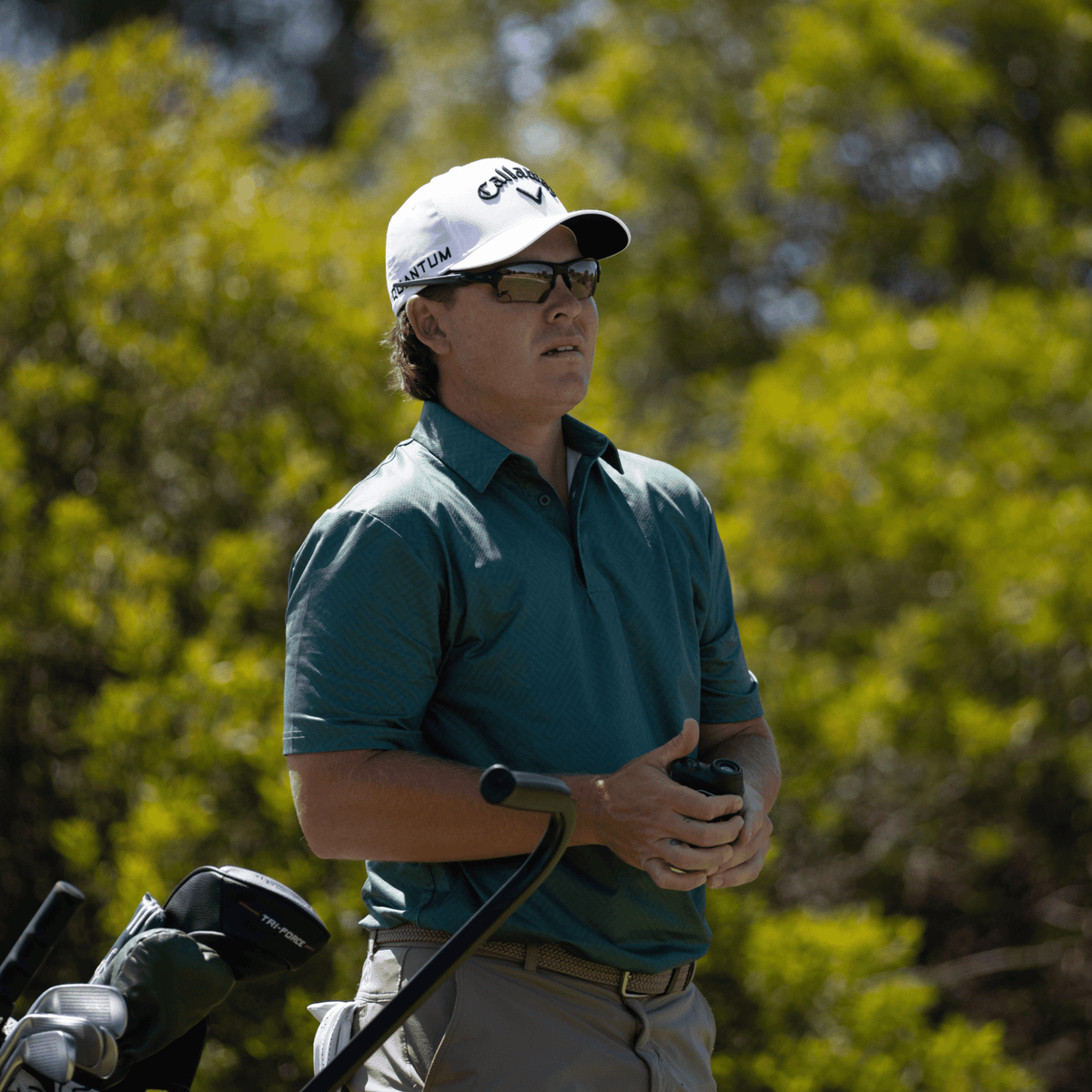 TourWeave Golf Polo - Green Maze