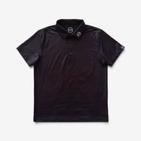 TourWeave Kids Golf Polo - Black Maze