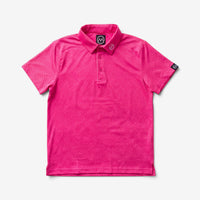 TourWeave Kids Golf Polo - Pink Maze