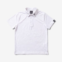 TourWeave Kids Golf Polo - White Maze