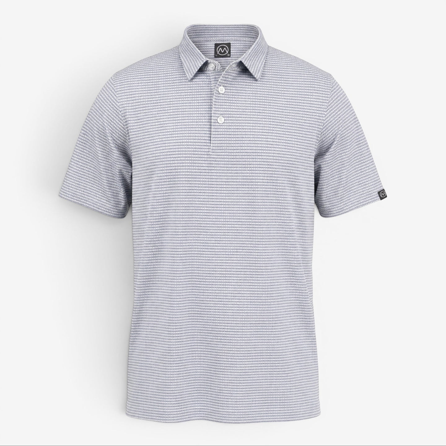 OrnumElite Golf Polo - Black on White