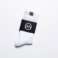 Ornum Performance Mid Crew Golf Socks - White