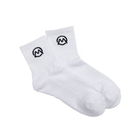 Ornum Performance Knitted 1/4 Crew Socks - White