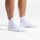 Ornum Performance Mid Crew Golf Socks - White