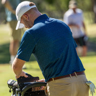TourWeave Golf Polo - Navy Leaf