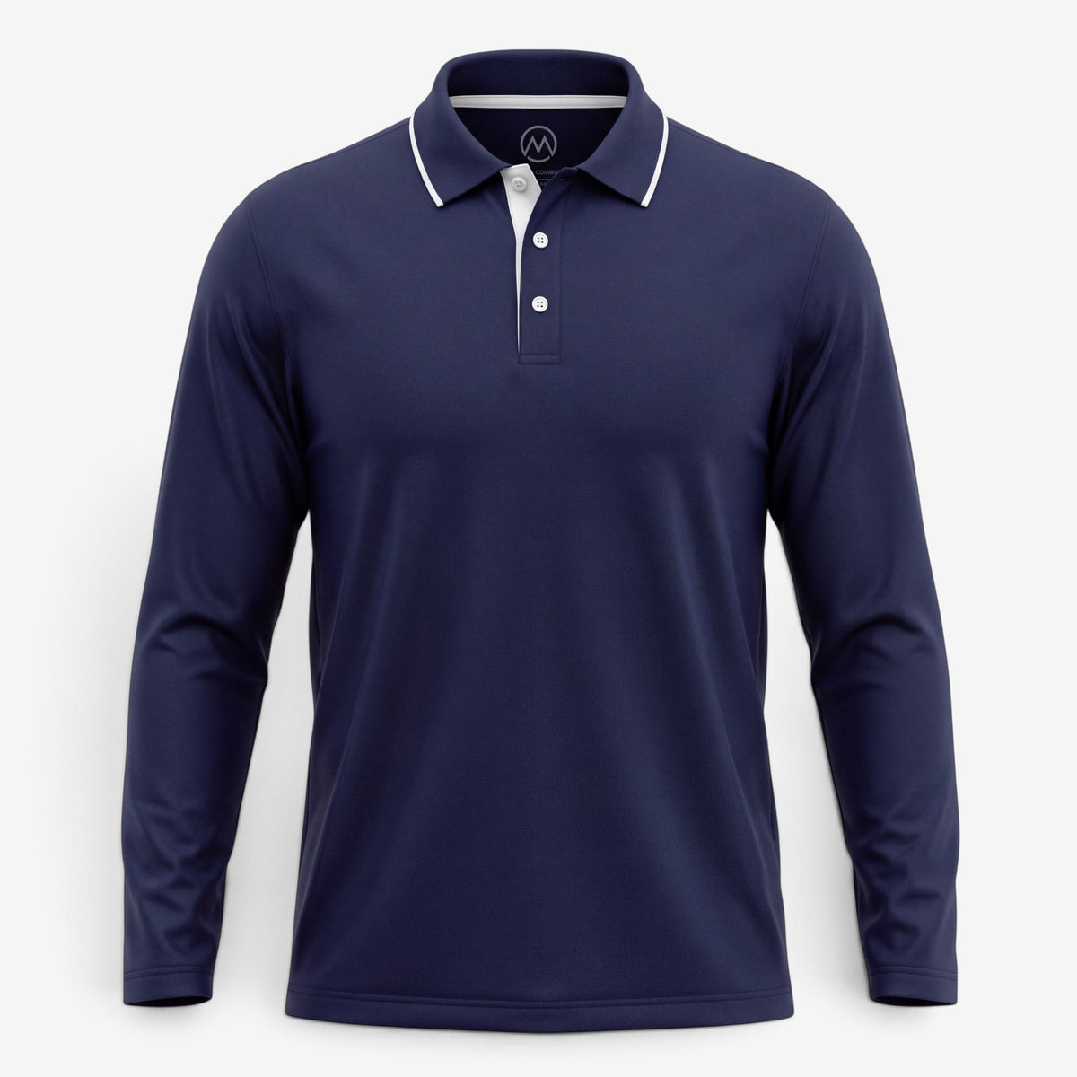 Solstice Long Sleeve Golf Polo - Navy