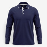 Solstice Long Sleeve Golf Polo - Navy