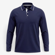 Solstice Long Sleeve Golf Polo - Navy