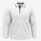 Solstice Long Sleeve Golf Polo - White