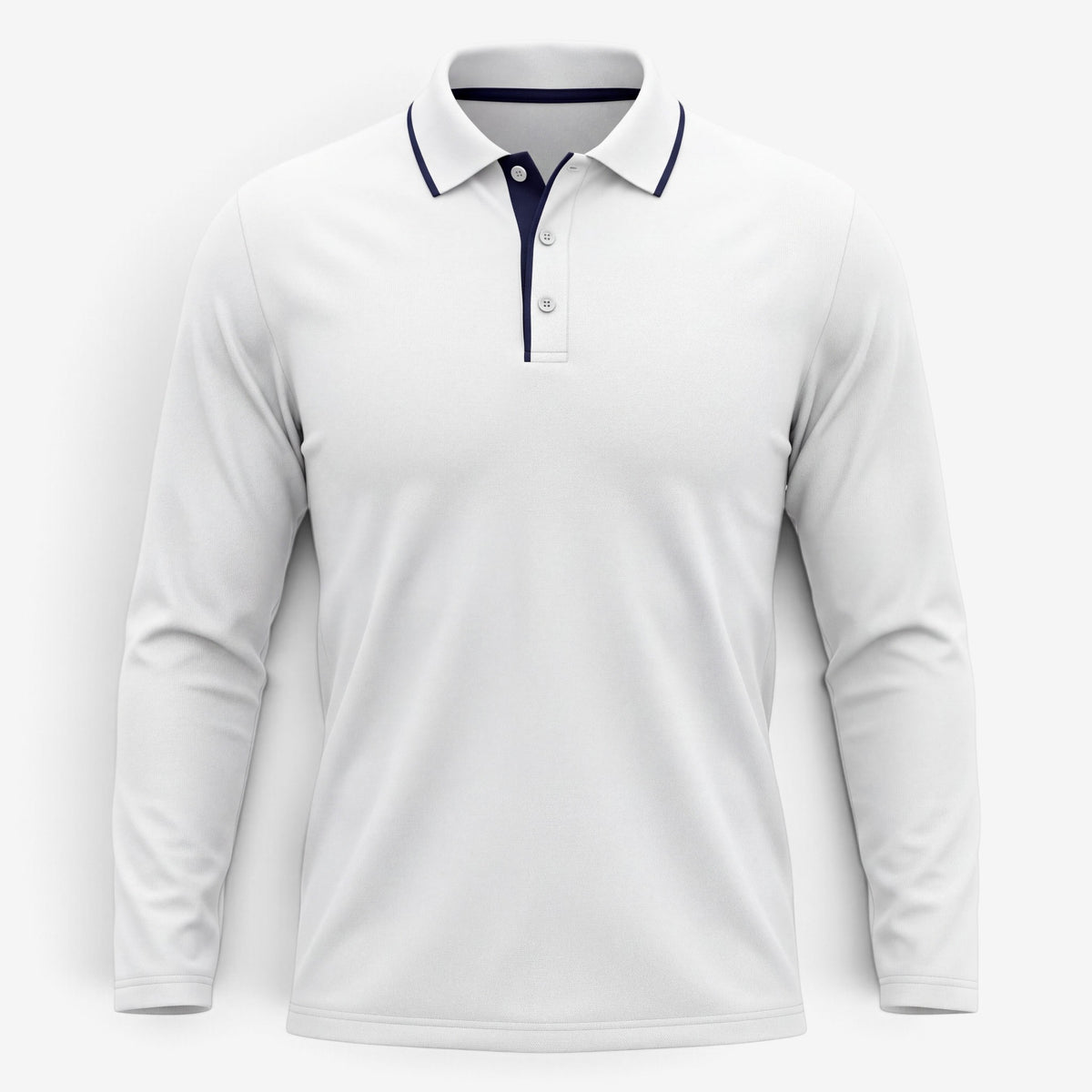Solstice Long Sleeve Golf Polo - White