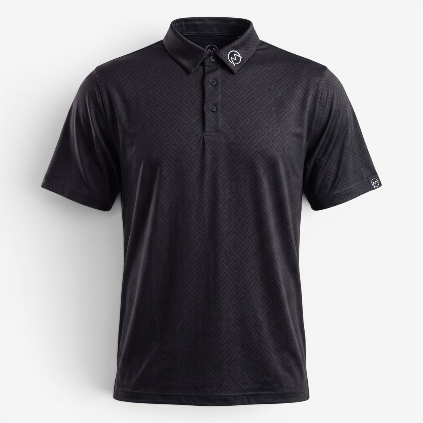TourWeave Golf Polo - Black Maze