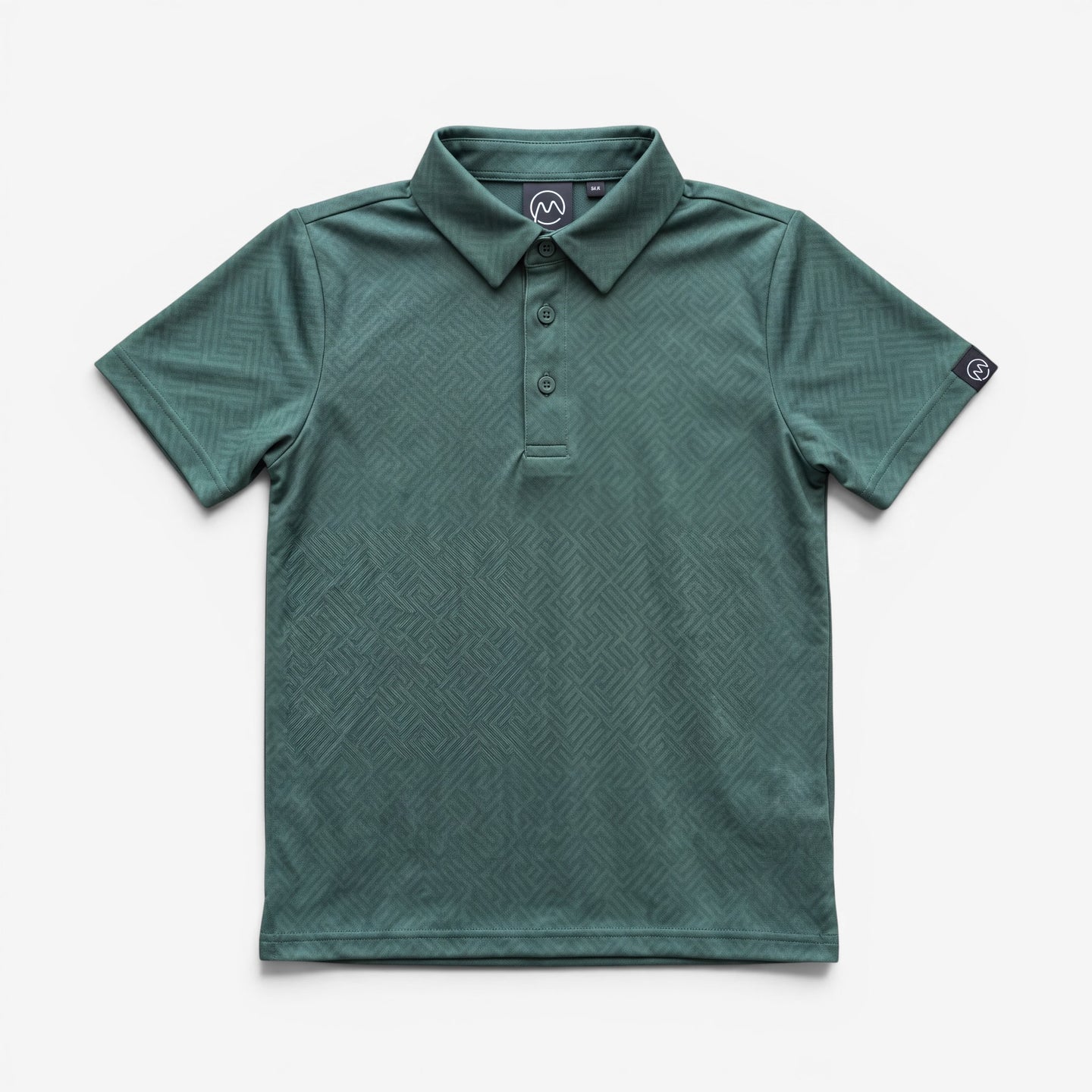 TourWeave Kids Golf Polo - Green Maze