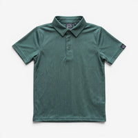 TourWeave Kids Golf Polo - Green Maze