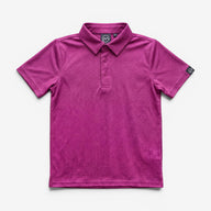 TourWeave Kids Golf Polo - Pink Maze