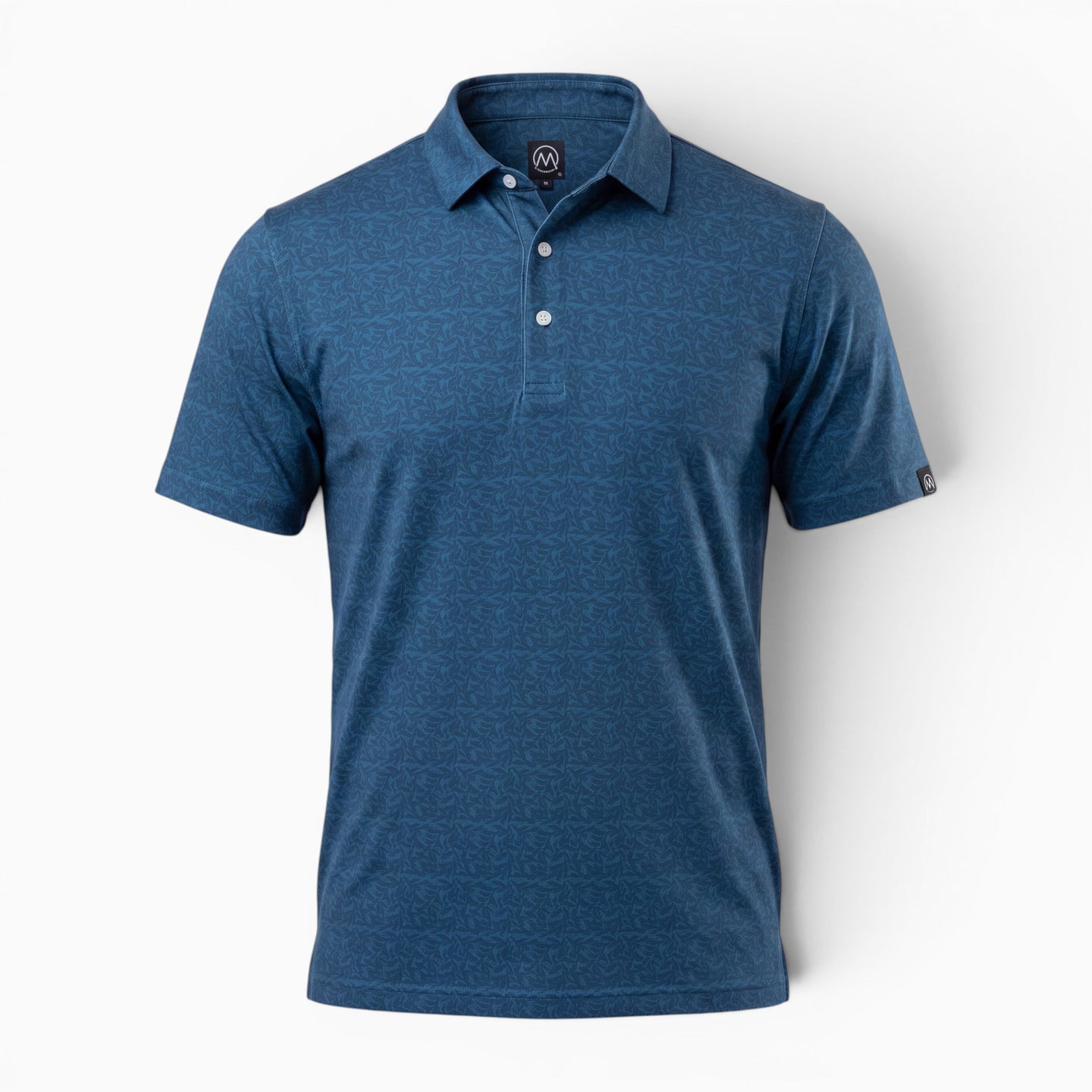 TourWeave Golf Polo - Navy Leaf