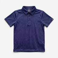 TourWeave Kids Golf Polo - Navy Maze
