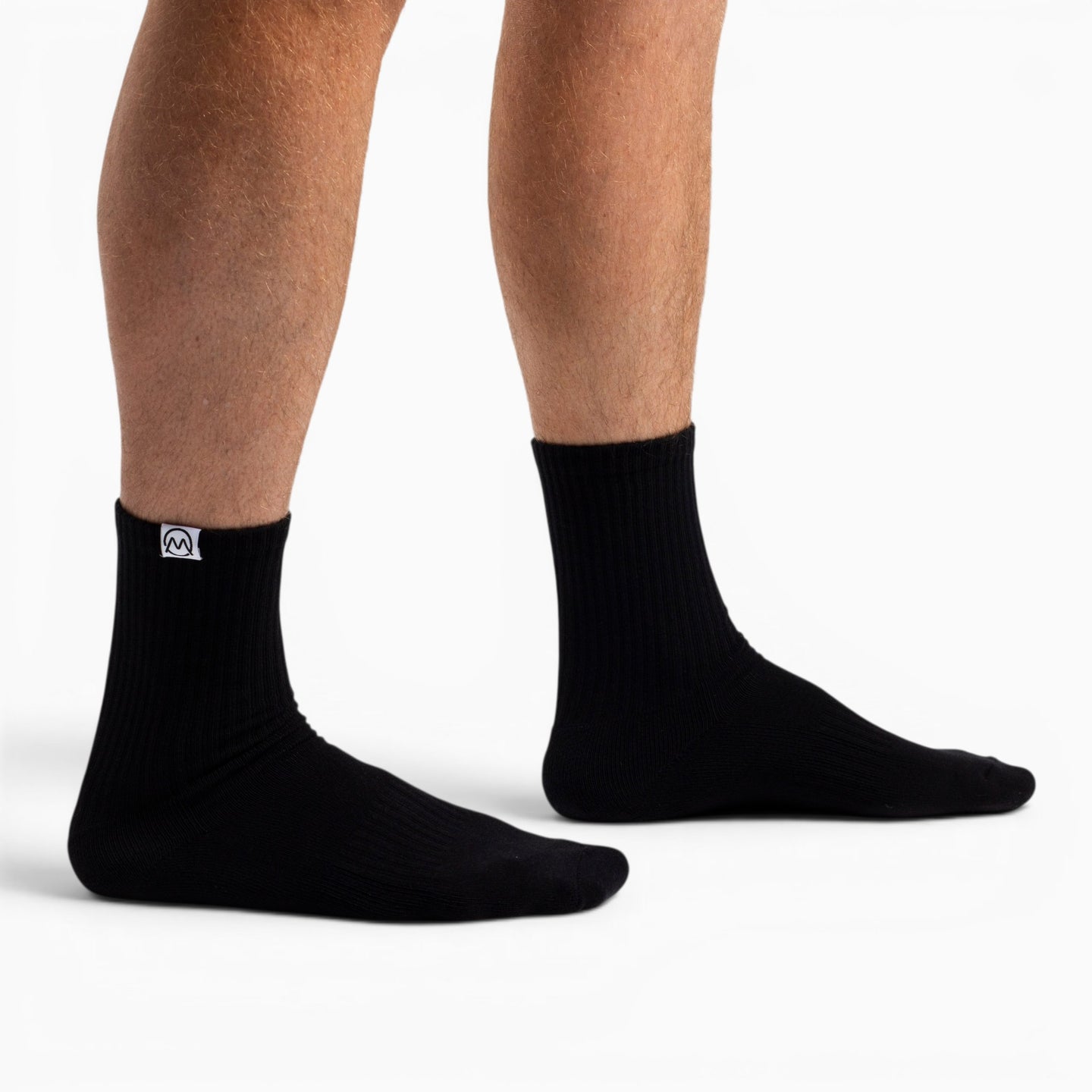 Ornum Performance Mid Crew Golf Socks - Black