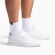 Ornum Performance Mid Crew Golf Socks - White