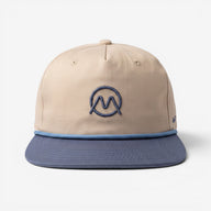 Ornum Badge Two Toned Snapback - Blue on Beige